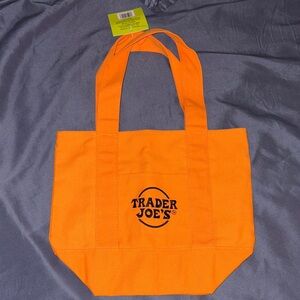 Trader Joes Orange Canvas Tote Bag